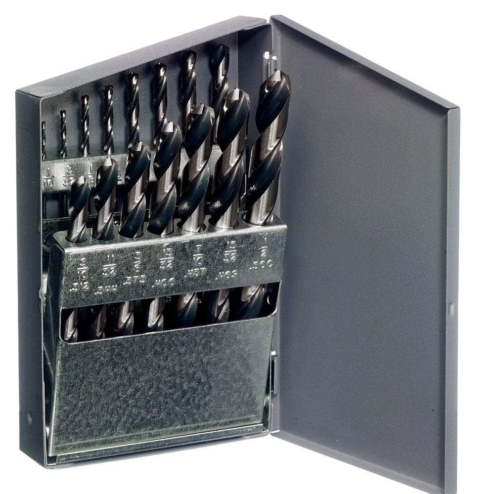 Champion 115C-XL5 Brute XL5 Drill Set – 1/16"–1/2" x 32nds — NoMo-treated HSS drills in metal case