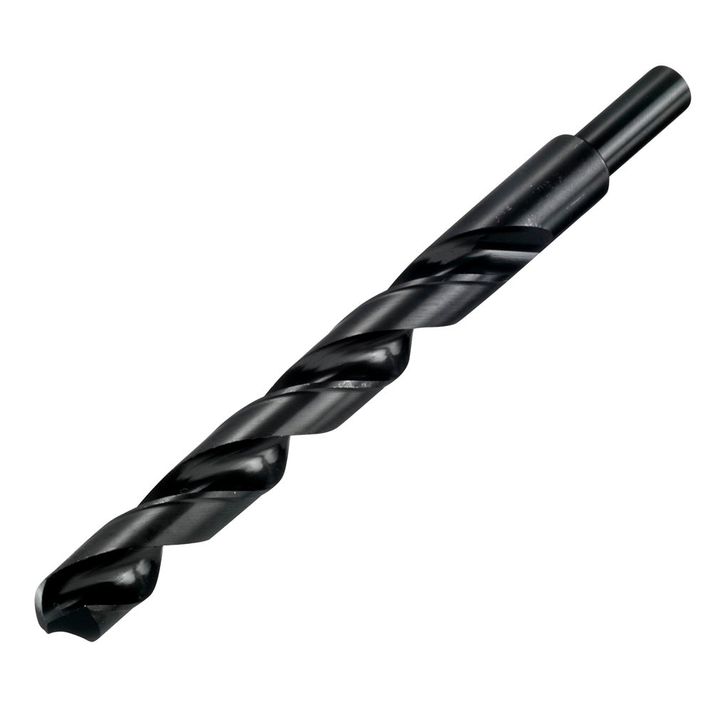 Champion 738-11/16 11/16" 3/8" Reduced Shank HSS Drill – 118° Point — 118° point and 3/8-inch reduced shank