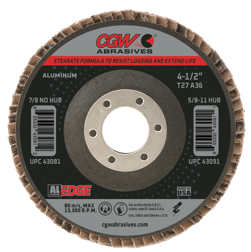 CGW Aluminum Grinding flap discs with grinding aid — representative series image