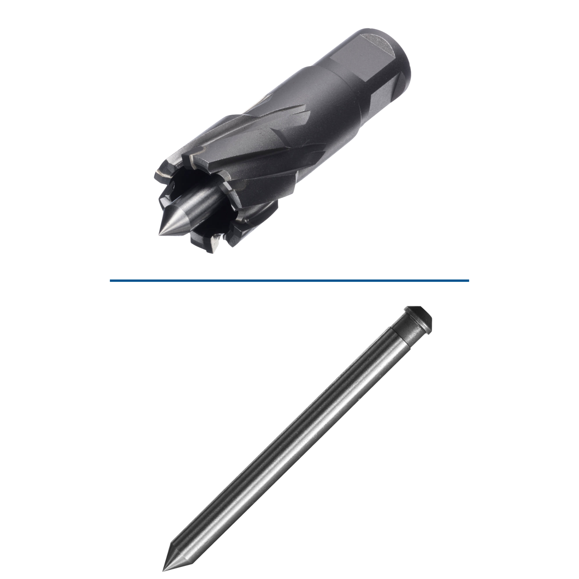 Close-up of Champion CT150 carbide teeth annular cutter