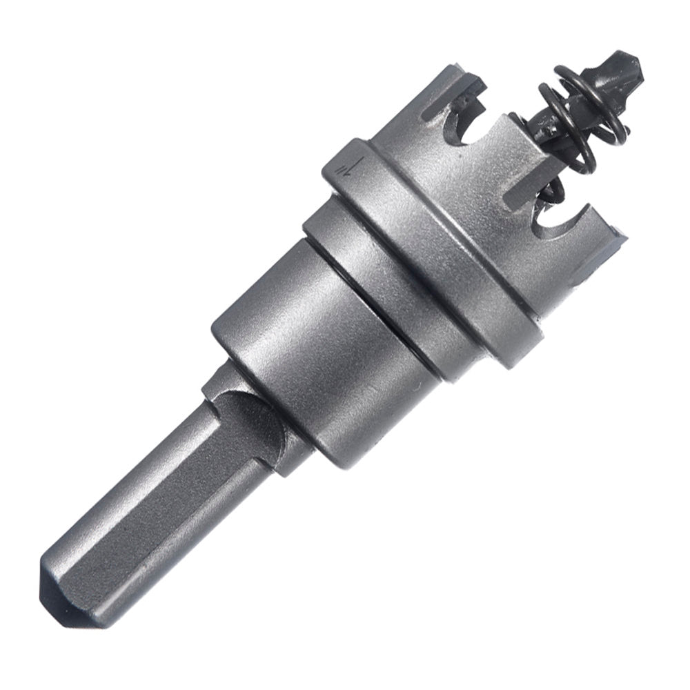 Champion CT5 carbide-tipped hole cutter with spring-loaded pilot drill