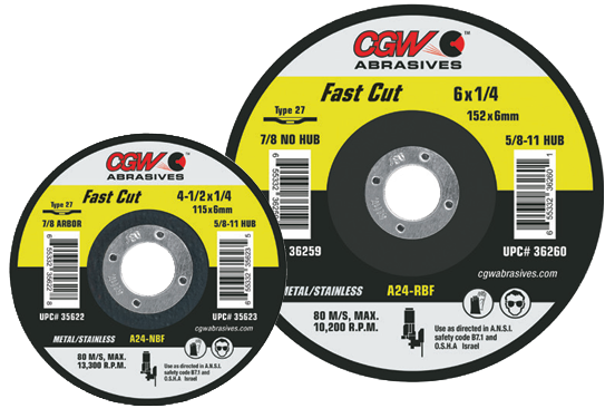 CGW Fast Cut Depressed Center grinding wheel - representative series image
