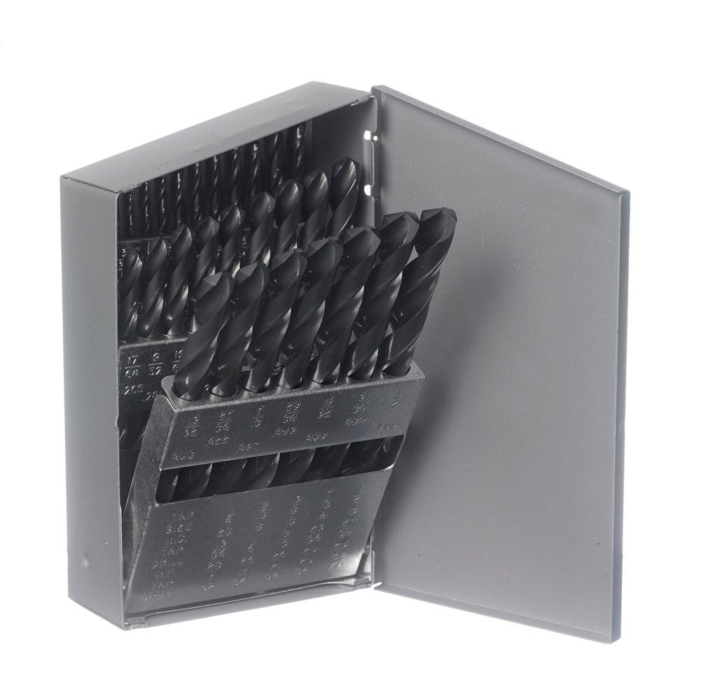 Champion P29HD USHD Split Point Drill Set – 29-Piece 1/16"–1/2" x 64ths — Champion USHD HSS drills in metal case