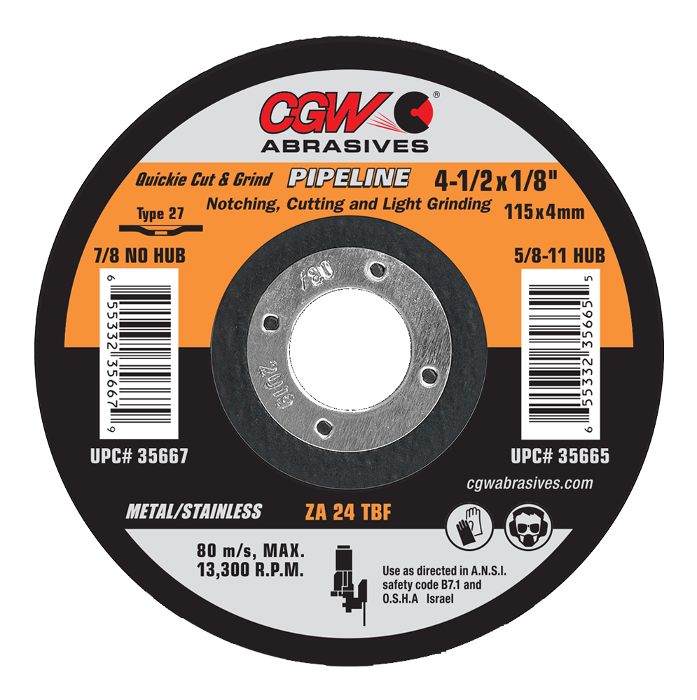 CGW Pipeline grinding wheel - representative series image