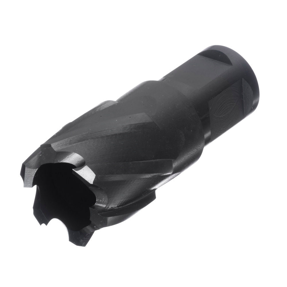 Surface-treated annular cutter producing clean hole in structural steel