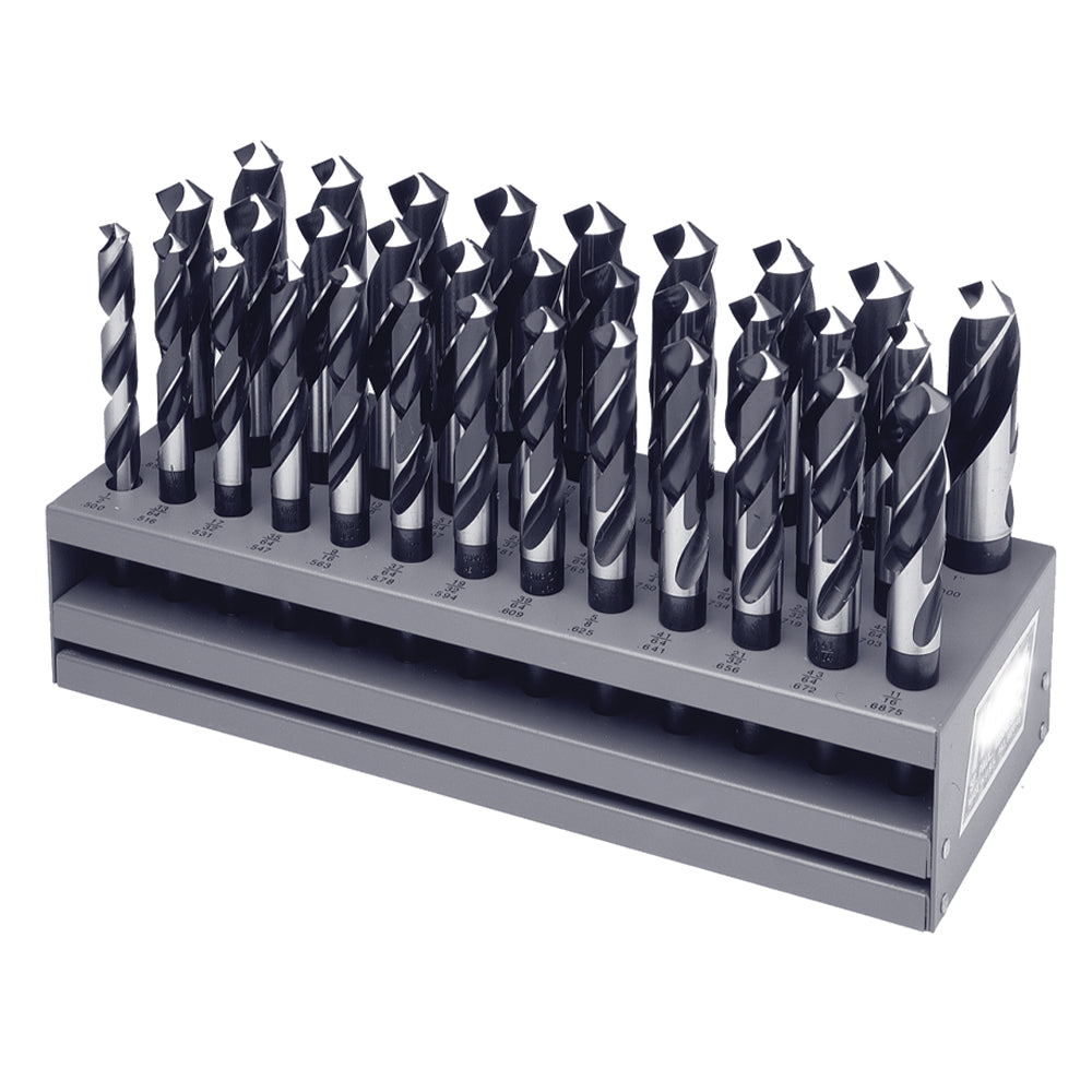 Champion XL12-33 Brute Silver & Deming Drill Set – 33-Piece 33/64"–1" x 64ths + 1/2" Jobber — Champion Brute XL12 HSS drills
