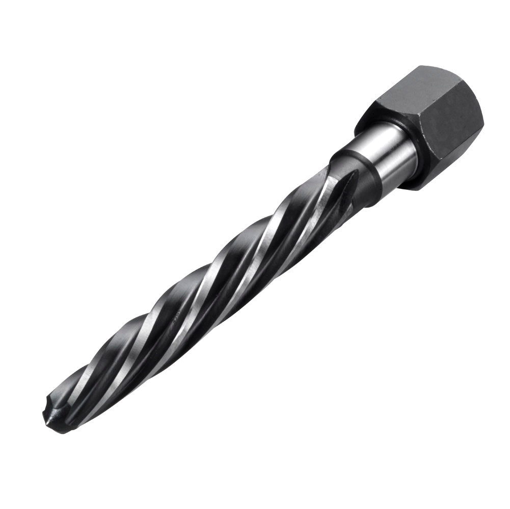 Spiral flute heavy-duty reamer for enlarging holes in bridge fabrication