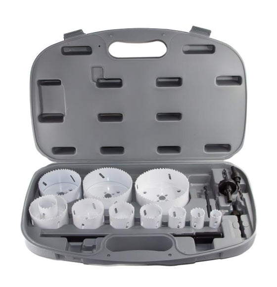 Drill America DMS04-9115 master electrician hole saw kit with bi-metal hole saws and arbors