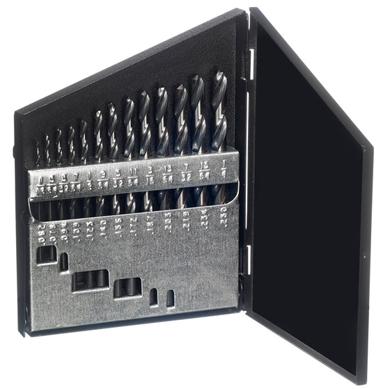 Champion 113-XL28 Brute XL28 Mechanics Drill Set – 1/16"–1/4" x 64ths — NoMo-treated HSS mechanics drills in metal case