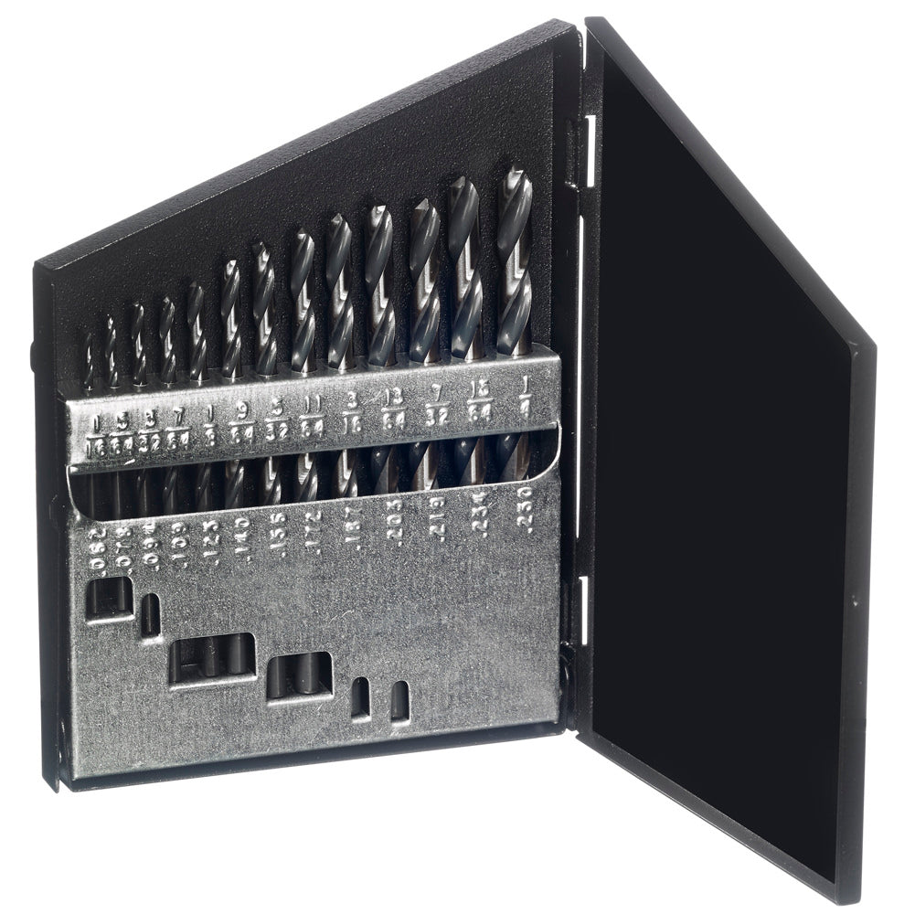 Champion 113C-XL5 Brute XL5 Drill Set – 1/16"–1/4" x 64ths — NoMo-treated HSS drills in metal case