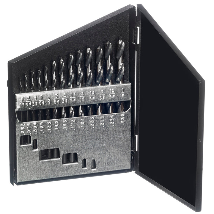 Champion 113C-XL5 Brute XL5 Drill Set – 1/16"–1/4" x 64ths — NoMo-treated HSS drills in metal case