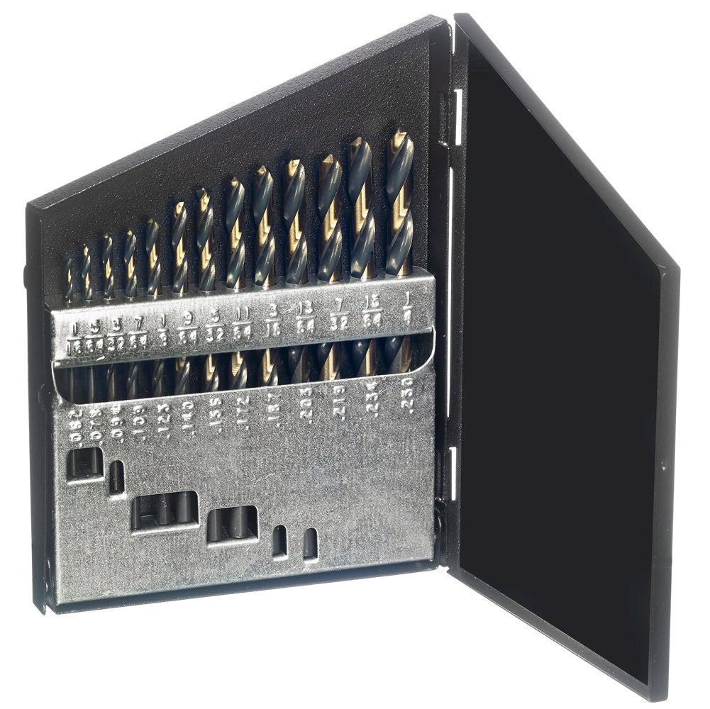 Champion 113CO 705C Cobalt Drill Set – 13-piece 1/16"–1/4" x 64ths — M42 cobalt HSS drills in metal case