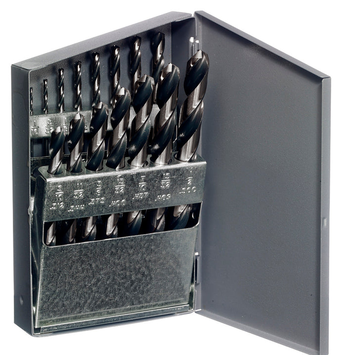 Champion 115-XL28 Brute XL28 Mechanics Drill Set – 1/16"–1/2" x 32nds — NoMo-treated HSS mechanics drills in metal case