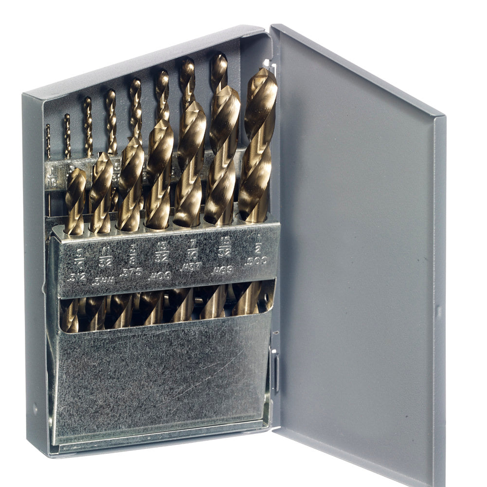 Champion 121CO 705C Cobalt Drill Set – 21-piece 1/16"–3/8" x 64ths — M42 cobalt HSS drills in metal case