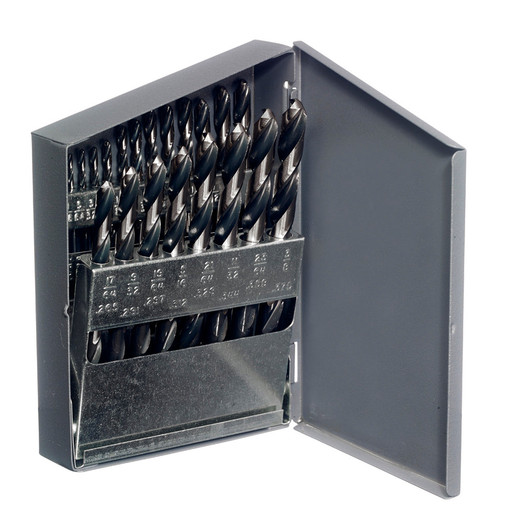 Champion 121-XL28 Brute XL28 Mechanics Drill Set – 1/16"–3/8" x 64ths — NoMo-treated HSS mechanics drills in metal case