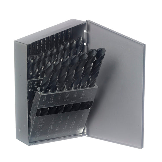 Champion 129C-SP 705SP Split Point Drill Set – 29-Piece 1/16"–1/2" x 64ths — HSS 135-degree split point drills in metal case
