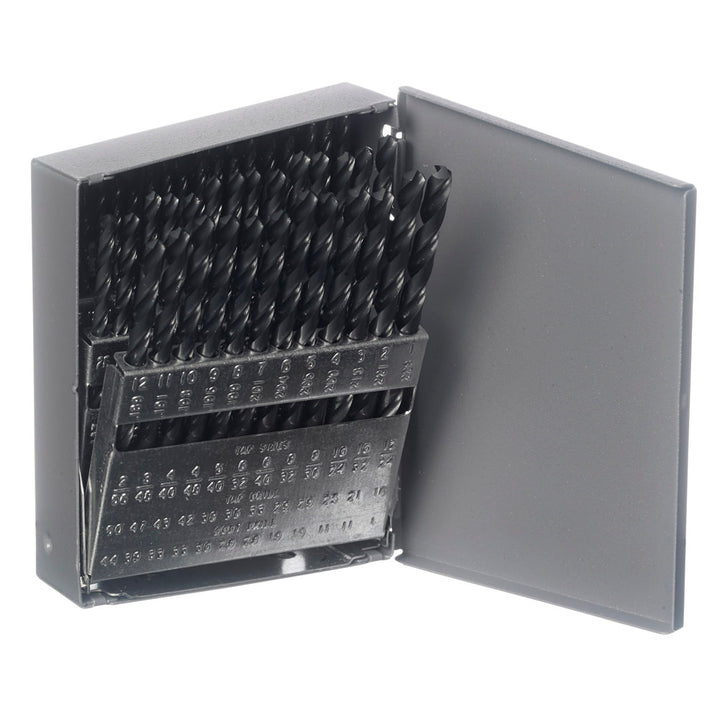 Champion 160C-SP 705SP Split Point Drill Set – 60-Piece #1–#60 wire sizes — HSS 135-degree split point drills in metal case