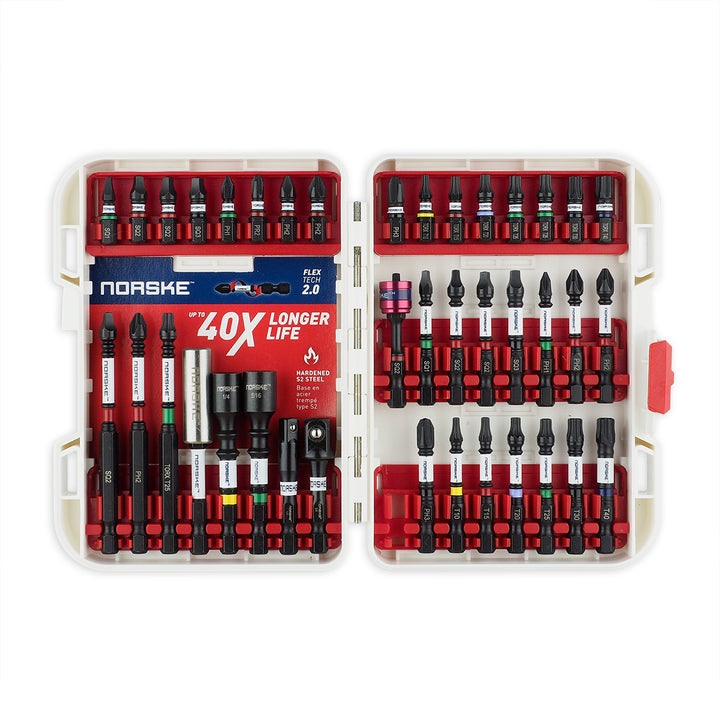 Norske NIBPI708 40-piece impact torsion bit set