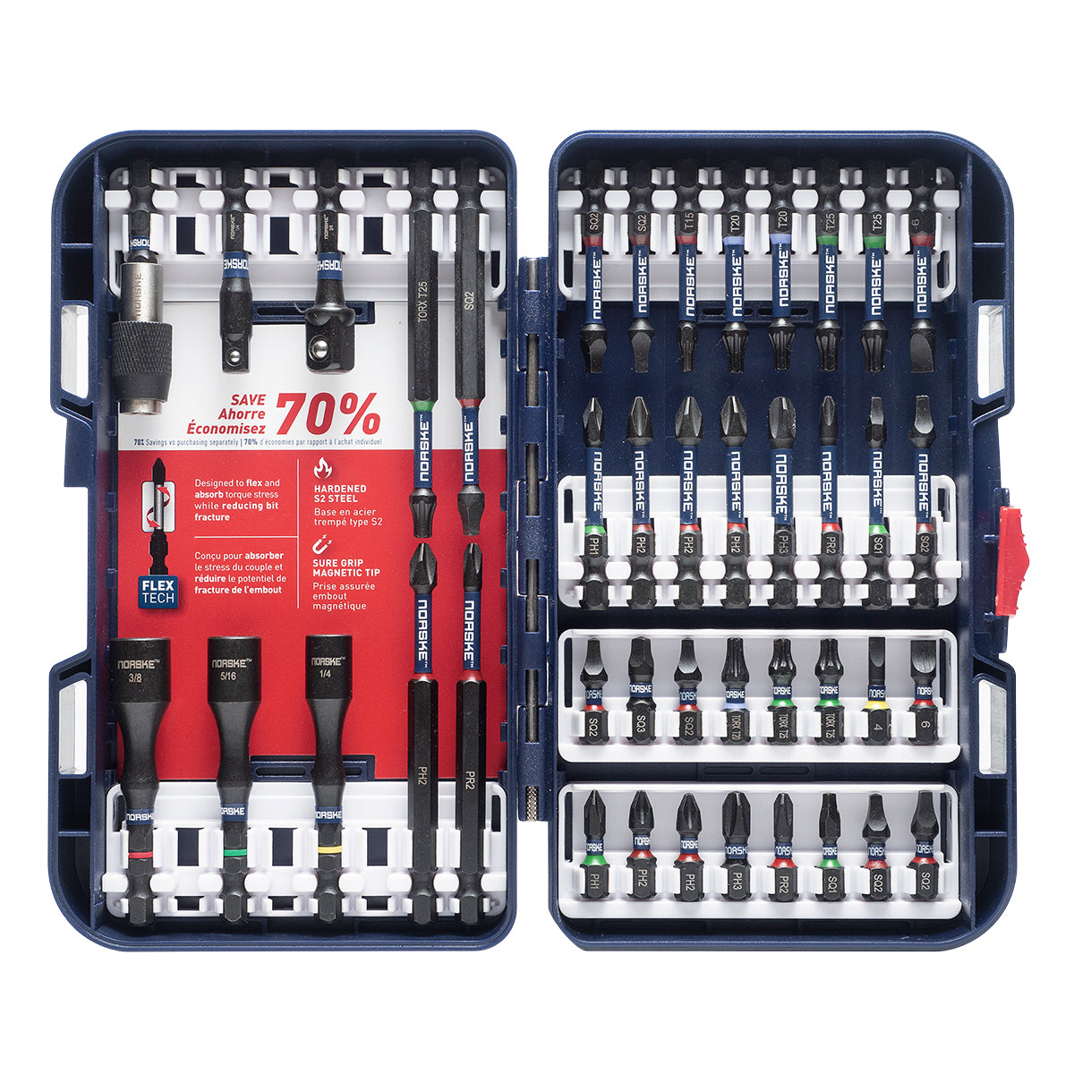 Norske NIBPI703 42-piece impact torsion bit set
