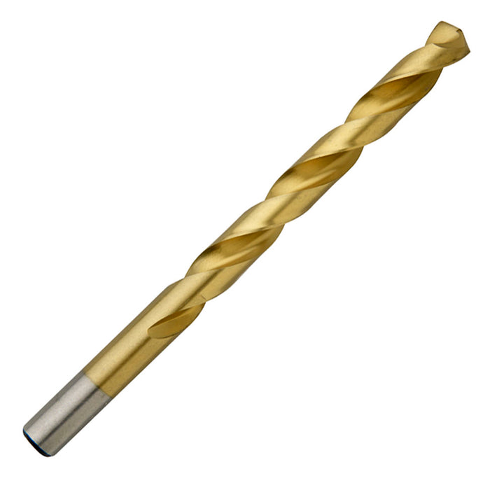 Champion 700T-1/2 TiN-Coated HSS Heavy-Duty Jobber Drill Bit, 1/2" – 135° Split Point — Champion 700T titanium nitride coated HSS drill bit for stainless steel and tough alloys