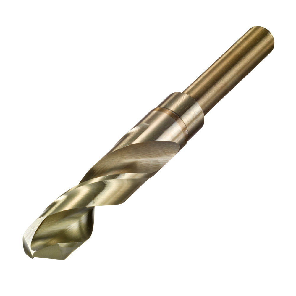 Champion 712CO-1-1/2 Cobalt Heavy-Duty Silver & Deming Drill Bit, 1-1/2" – 1/2" Shank, 118° Split Point — 118-degree split point, 1/2-inch reduced shank, Made in USA