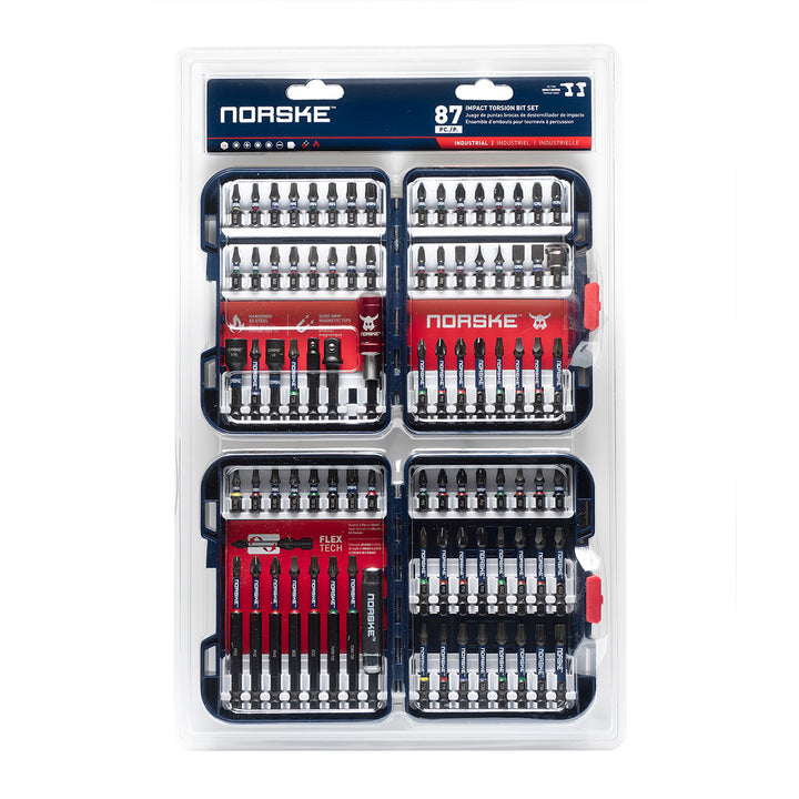 Norske NIBPI716 87-piece impact torsion bit set
