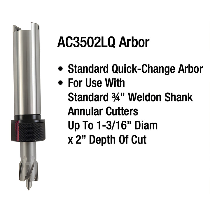 Champion AC3502LQ Quick-Change Arbor for AC35 Magnetic Drill — Champion AC35 AC35109CQ Replacement Part – Cord protection sleeve — Champion AC3502LQ quick-change arbor for AC35 magnetic drill