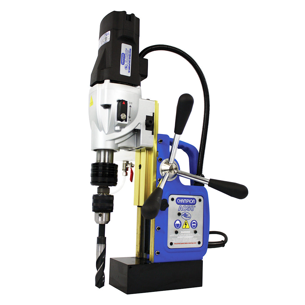 AC50 magnetic base 3370 lb holding force drilling vertical I-beam
