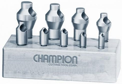 Champion CSK-SET-1 zero flute countersink set for chatter-free metal deburring