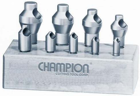 Champion CSK-SET-1 9-Piece 82° Zero-Flute Countersink Set — Champion CSK-SET-1 zero flute countersink set for chatter-free metal deburring