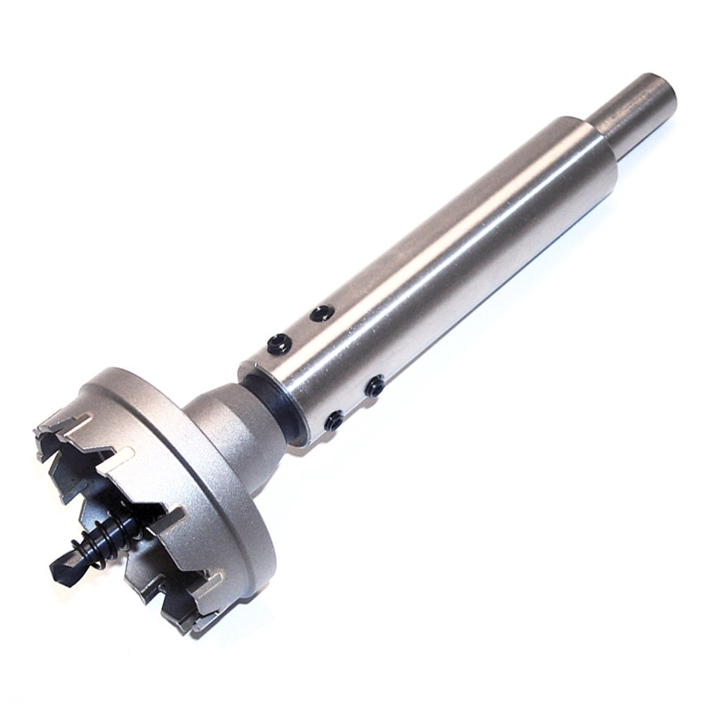 Champion Extension CT-EXT  steel extension installed on carbide tipped  hole cutter