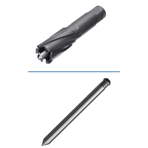 Close-up of Champion CT300 carbide teeth annular cutter