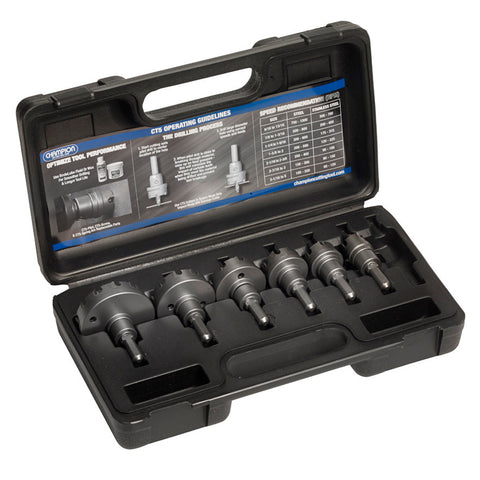 Champion CT5P-SET-B carbide-tipped hole cutter set for professional metal drilling
