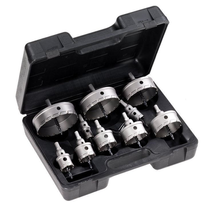 Champion CT7P-ELECTRICAL-1 10-Piece Electrical Carbide Hole Cutter Set — Champion CT7P-ELECTRICAL-1 carbide-tipped hole cutter set for professional electricians