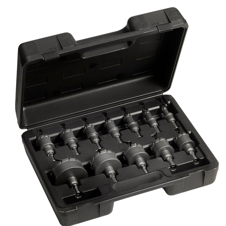 Champion CT7P-PLUMBER-2 12-Piece Plumbing Carbide Hole Cutter Set — Champion CT7P-PLUMBER-2 carbide-tipped hole cutter set for plumbing and HVAC professionals