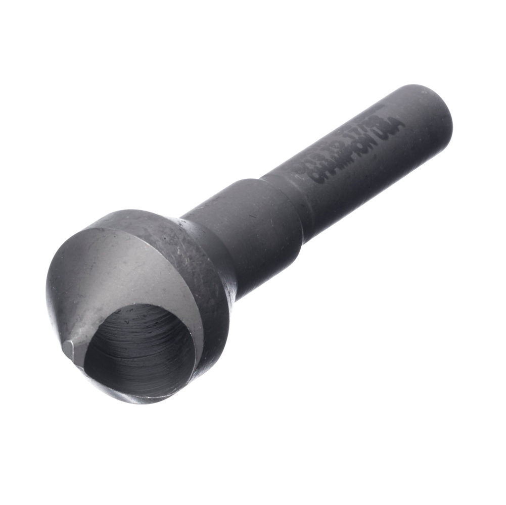 Zero flute deburring countersink producing smooth chamfer in aluminum