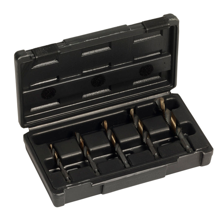 Champion DT22HEX-SET-NC5 5-Piece UNC Drill-Tap Set — Champion DT22HEX-SET-NC5 drill-tap combo set with UNC coarse thread sizes