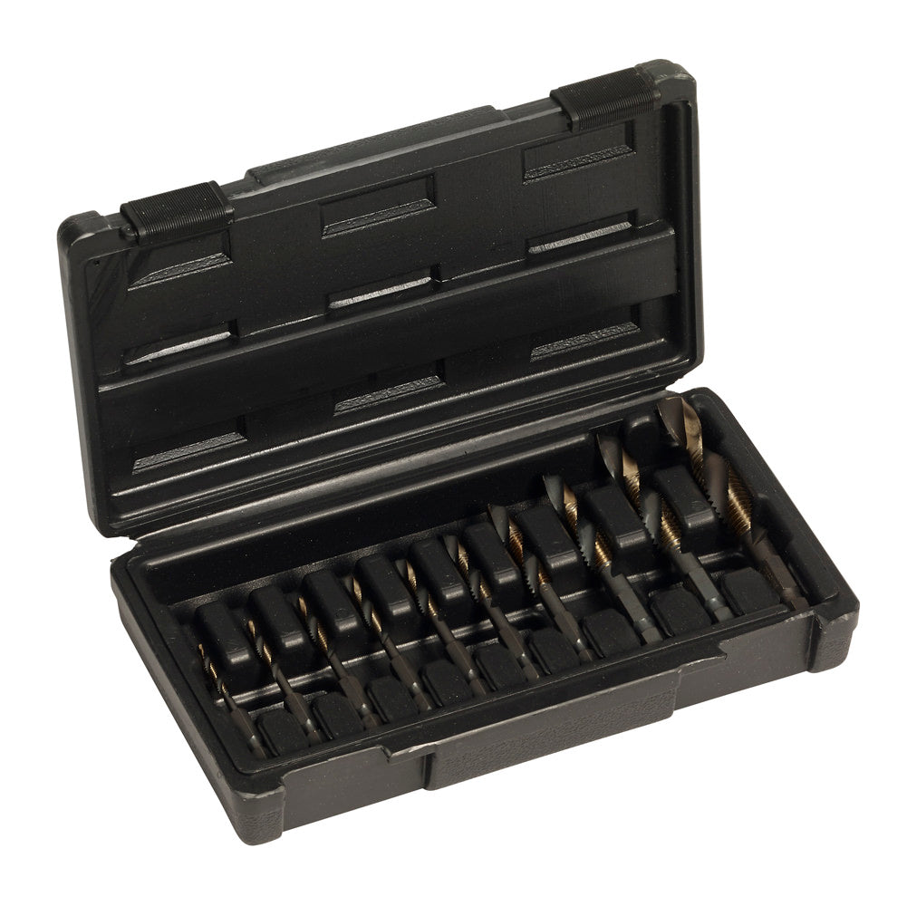 Champion DT22HEX-SET10 drill-tap combo set with fractional and number sizes