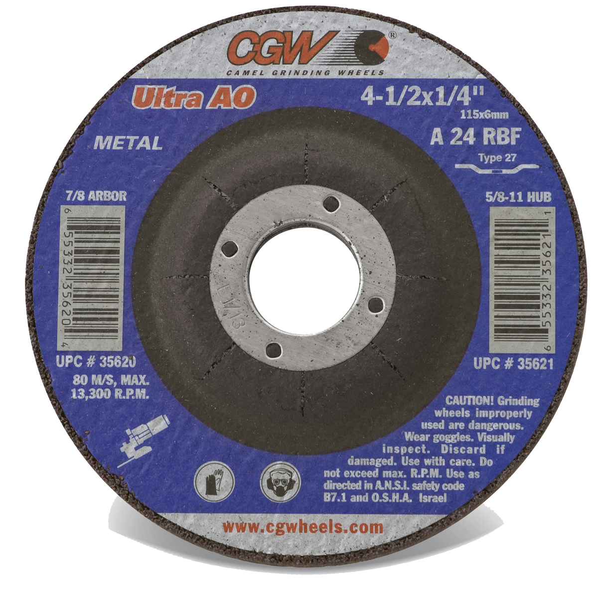 CGW Ultra depressed center cutting and notching wheel - representative series image