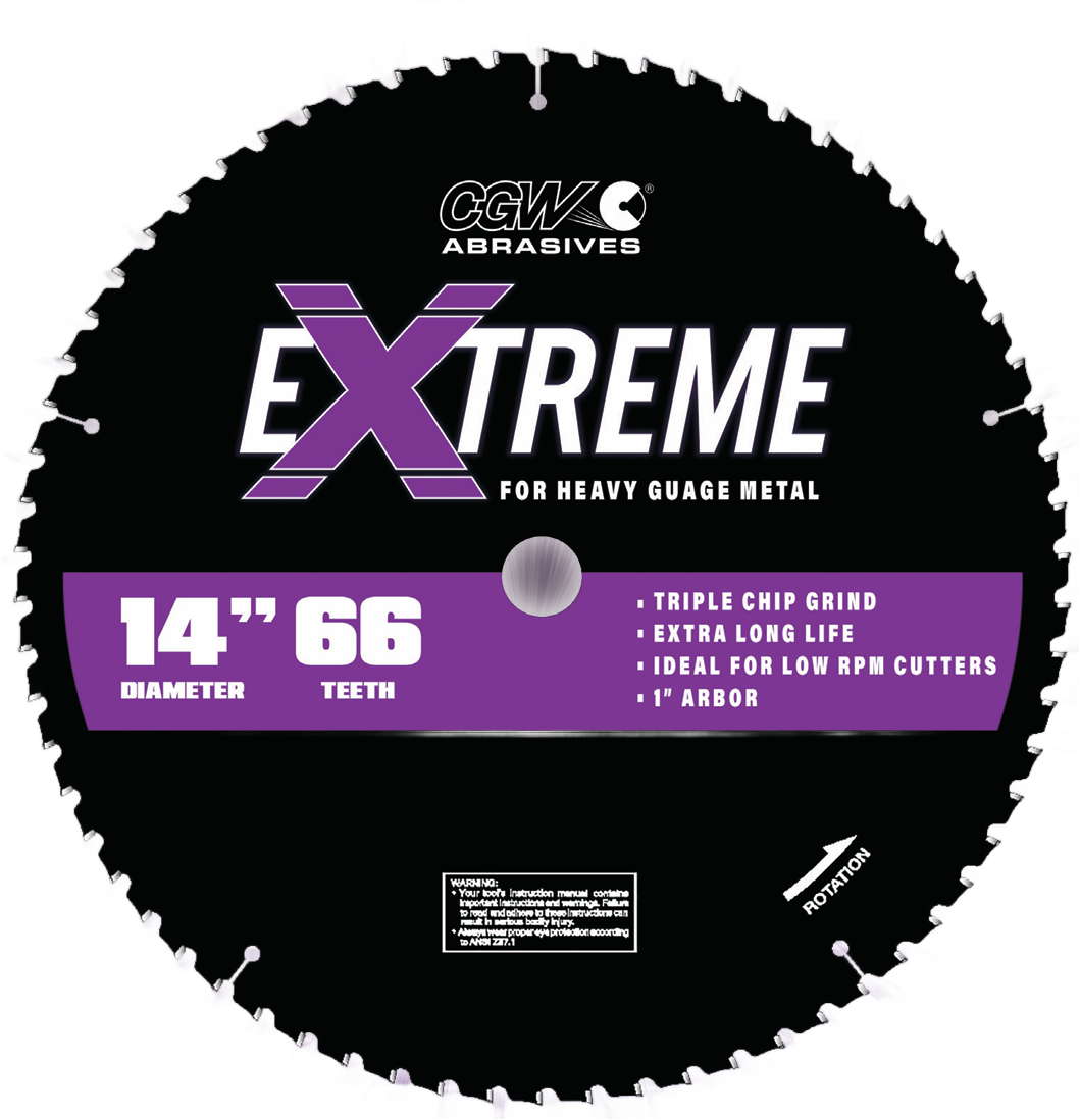 CGW Extreme Saw Blade - representative 14 inch 66-tooth model