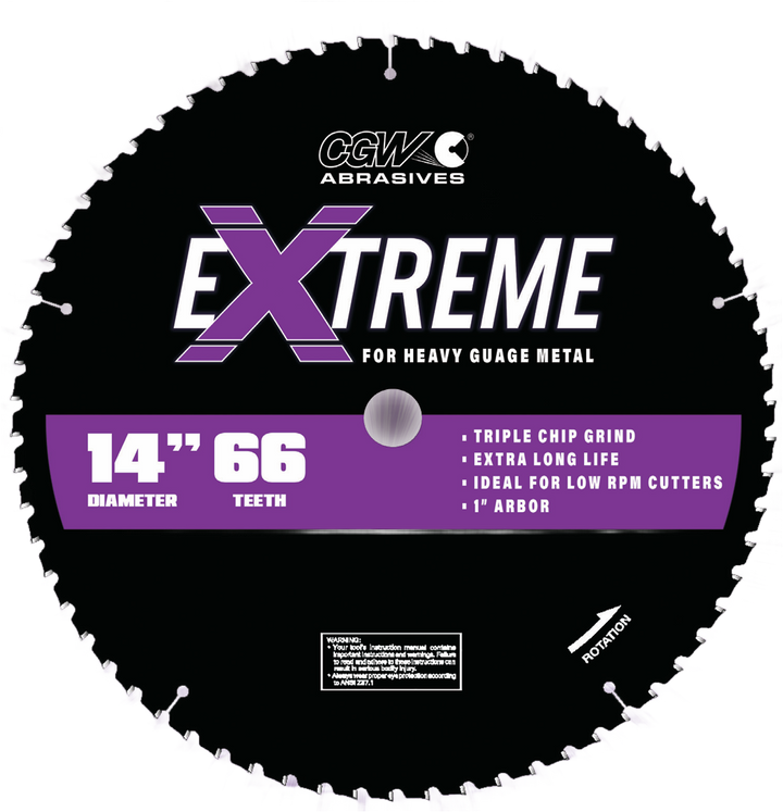 CGW Extreme Saw Blade - representative 14 inch 66-tooth model