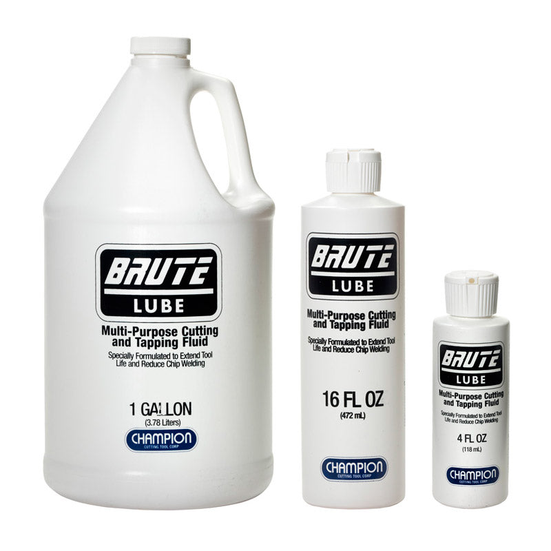 BruteLube XLUB metal cutting fluid bottle from Champion Cutting Tool