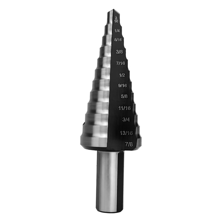 Champion MSD-1-3/8x1/4 HSS step drill 1/4" to 1-3/8" x 16ths 13 steps Straight Shank