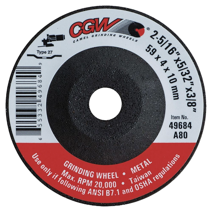 CGW Mini Depressed Center grinding wheel - representative series image