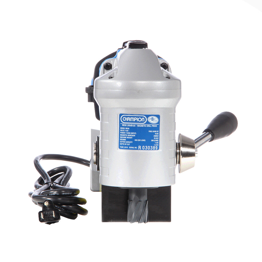 RB30 low profile magnetic drill with 3300 lb holding force inside truck frame wheel arch