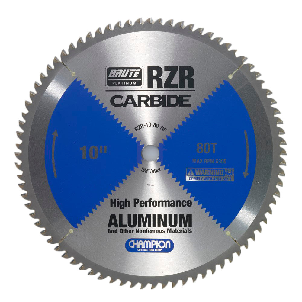 Champion RZR-10-80-NF 10 in 80-Tooth Carbide Circular Saw Blade - Aluminum