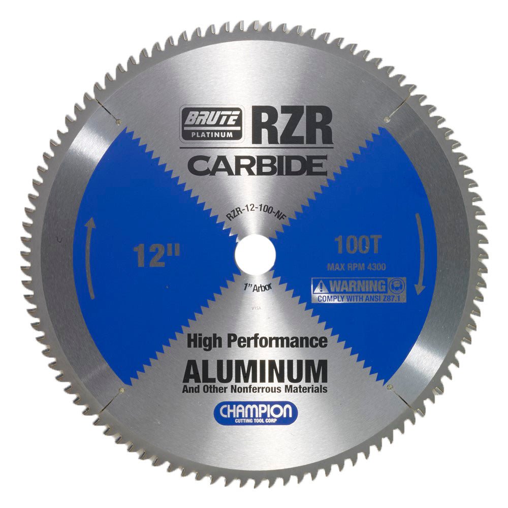 Champion RZR-12-100-NF 12 in 100-Tooth Carbide Circular Saw Blade - Aluminum