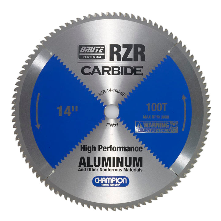 Champion RZR-14-100-NF 14 in 100-Tooth Carbide Circular Saw Blade - Aluminum