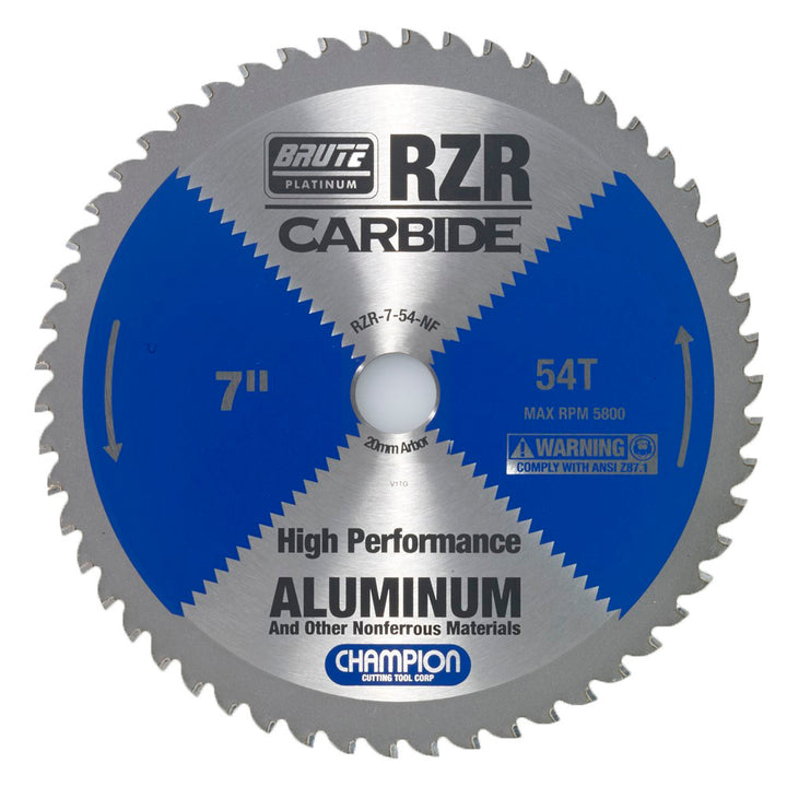 Champion RZR-7-54-NF 7 in 54-Tooth Carbide Circular Saw Blade - Aluminum