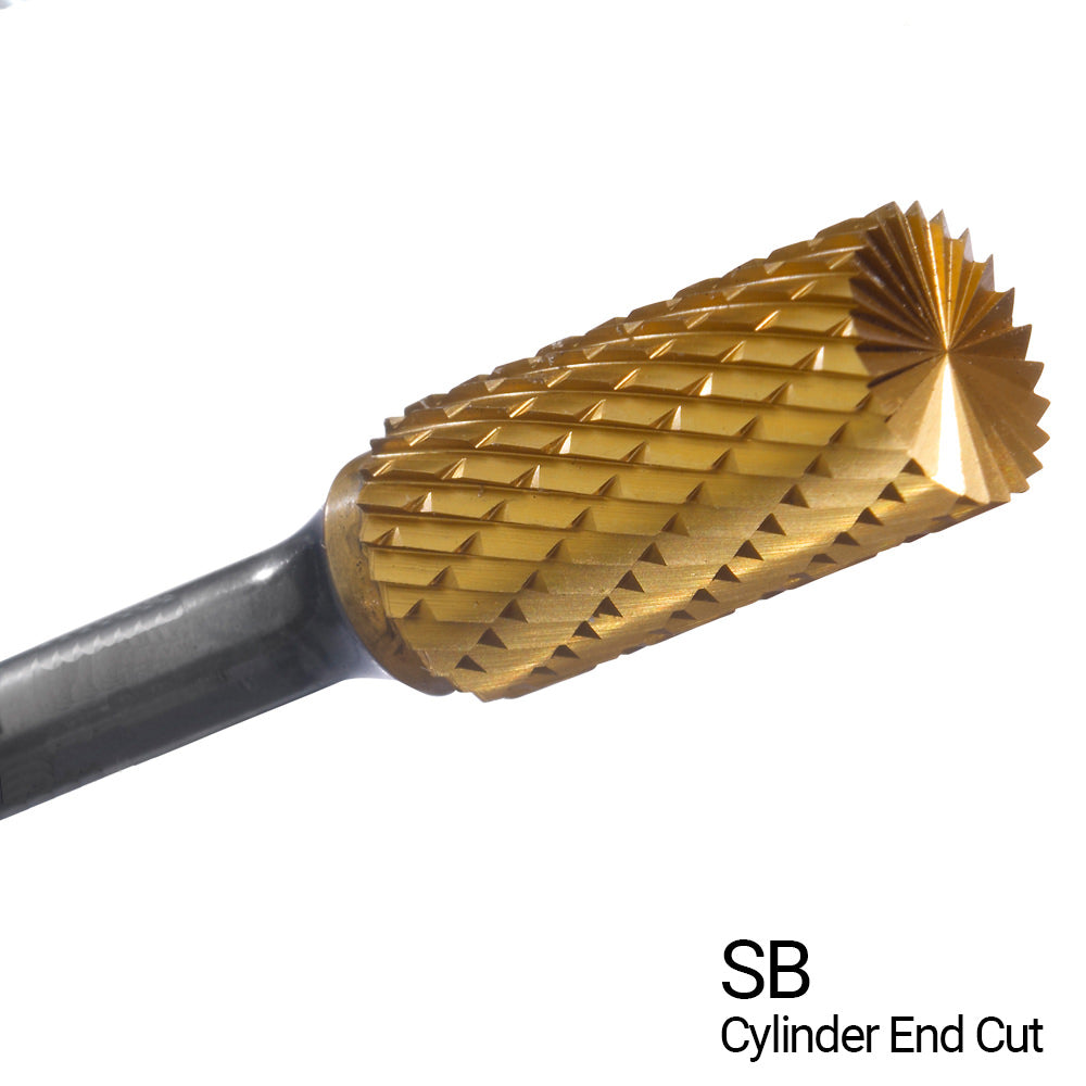 Champion SB9 1" x 1" Cylinder End-Cut TiN-Coated Double-Cut Carbide Bur — profile image